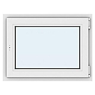 Solid Elements Kunststofffenster New Basic (80 x 60 cm, DIN Anschlag: Rechts, Weiß)
