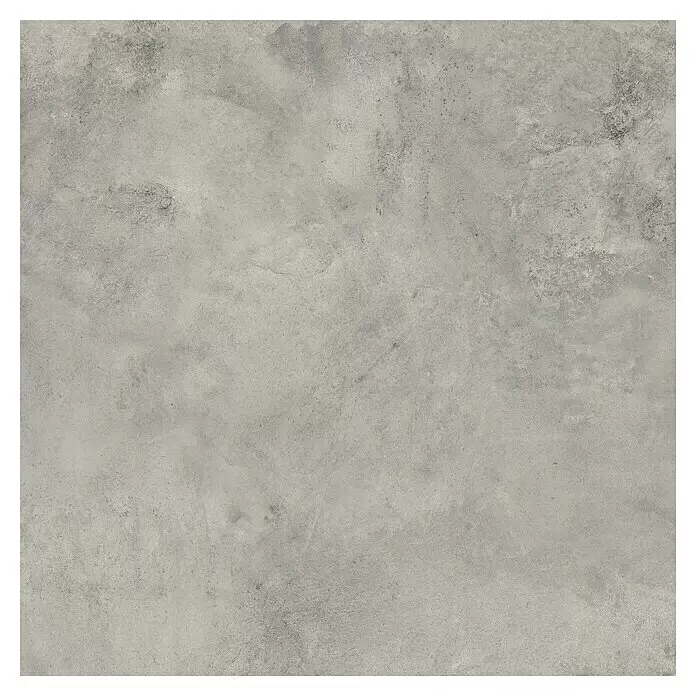 Queens Feinsteinzeugfliese - 79,8 x 79,8 cm, Grau, Matt - Graue Betonoptik-Oberflächenstruktur.