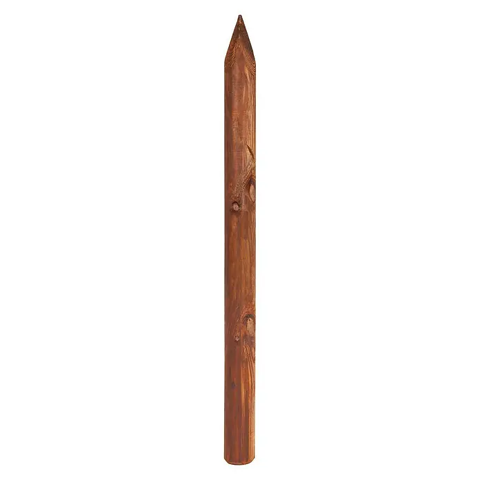 Joda Holzpfosten - Durchmesser: 80 mm - Brauner Holzpfahl mit Spitze, ideal für Gartenprojekte und als robuste Stütze. Das Holz ist natürlich und langlebig.
