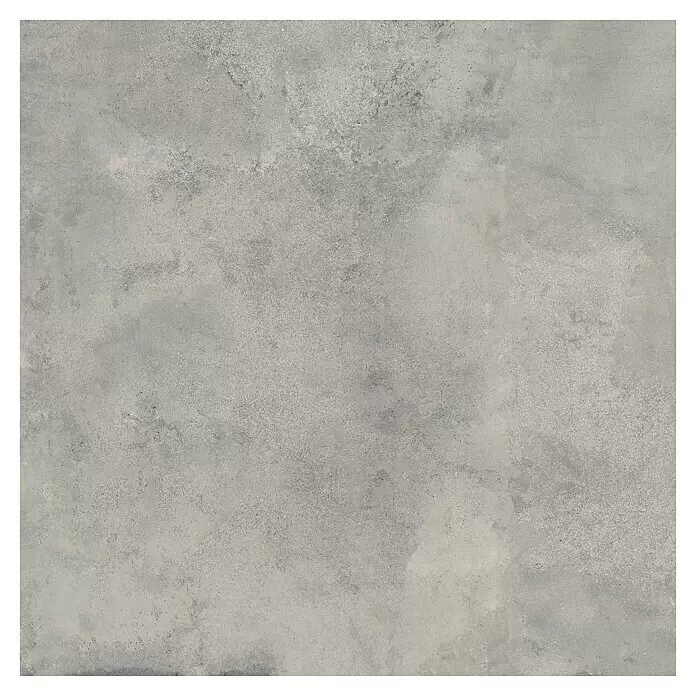 Queens Feinsteinzeugfliese - 79,8 x 79,8 cm, Grau, Matt - Hellgraue, strukturierte Oberfläche in Betonoptik.
