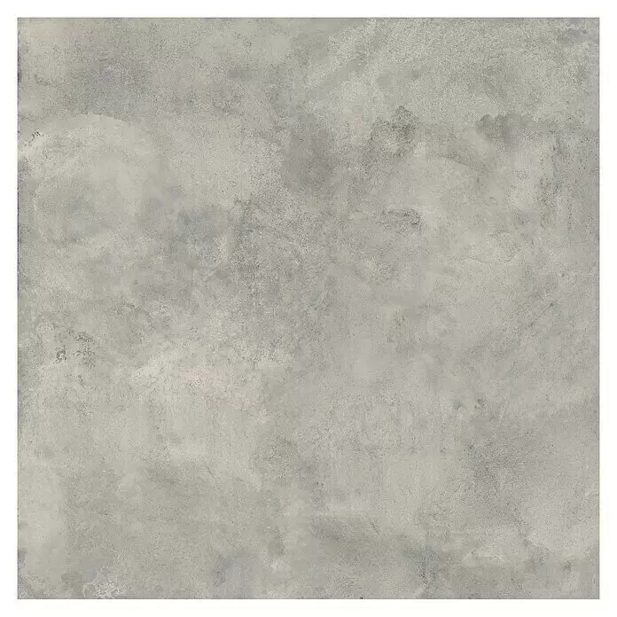 Queens Feinsteinzeugfliese - 119,8 x 119,8 cm, Grau, Matt - Graue Betontextur mit fleckiger, distressed Oberfläche, ideal für moderne oder industrielle Designs.
