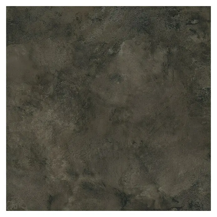 Queens Feinsteinzeugfliese - 119,8 x 119,8 cm, Graphit, Matt - Nahaufnahme einer dunklen Betonfliese mit einzigartigen Texturen und Schattierungen, ideal für moderne Innenräume.