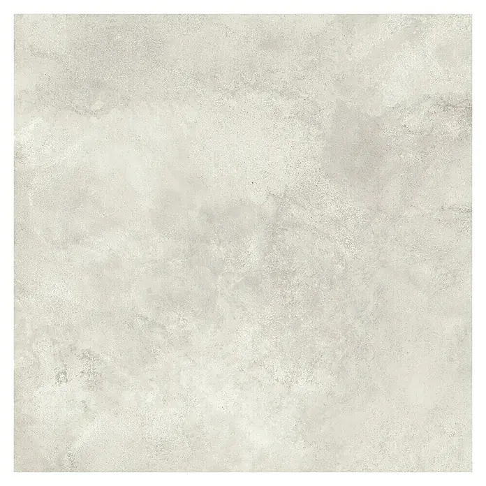 Queens Feinsteinzeugfliese - 79,8 x 79,8 cm, Weiß, Matt - Graue Betonfliese mit subtilen Farbunterschieden und einer matten Oberfläche, ideal für moderne Wohnräume.