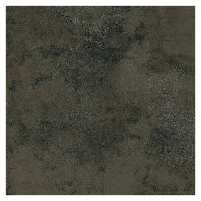 Queens Feinsteinzeugfliese - 79,8 x 79,8 cm, Graphit, Matt - Nahaufnahme einer dunkelgrauen Betonplatte mit unregelmäßiger Textur und subtilen Farbvariationen.