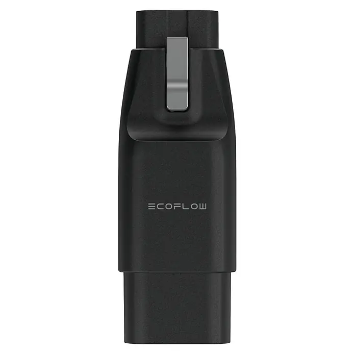 EcoFlow Ladegerät-Adapter EV X-Stream Adapter DELTA Pro - Passend für: EcoFlow DELTA Pro Powerstation - Schwarzes EcoFlow-Ladekabel mit silbernem Clip, ideal zum Aufladen Ihrer Geräte unterwegs oder zu Hause.