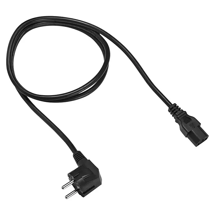 EcoFlow Netzkabel AC-Ladekabel - 1,5 m, Schwarz, Passend für: EcoFlow RIVER oder EcoFlow DELTA - Schwarzes Stromkabel mit Eurostecker und Kaltgerätestecker für elektronische Geräte, zuverlässige Stromversorgung.