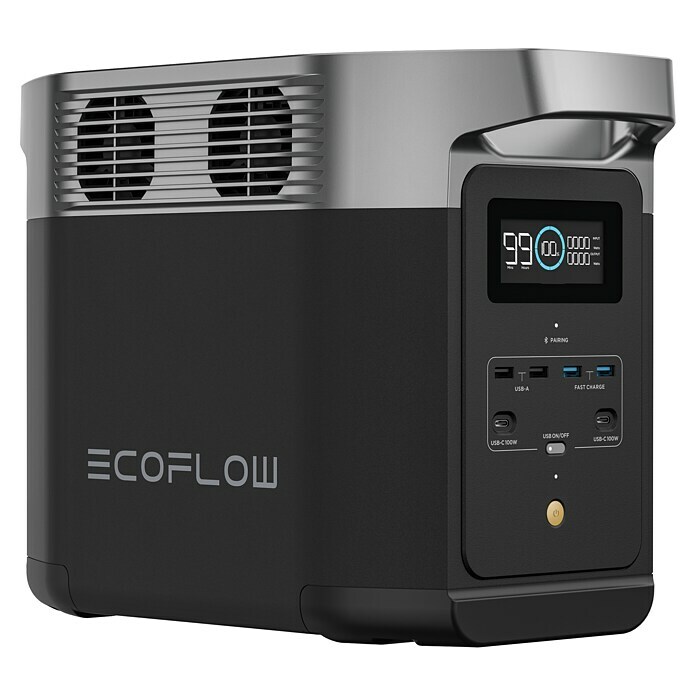 EcoFlow Powerstation Delta 2 EU (1.024 Wh, Nennleistung: 1.800 W, Max. Leistung: 2.700 W) | BAUHAUS