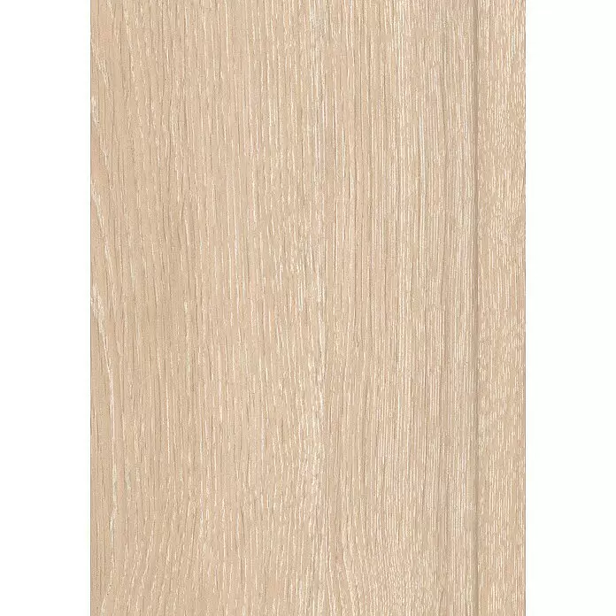 Wandpaneel Eiche Spree - 2.600 x 154 x 10 mm - Helles beiges Holzpaneel mit vertikaler Maserung.
