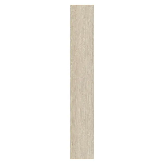 Wandpaneel Eiche Spree - 2.600 x 154 x 10 mm - Helle Holzstruktur: Eine Nahaufnahme eines Holzpaneels mit feinen Maserungen und einer sanften, neutralen Farbgebung für ein natürliches Aussehen.