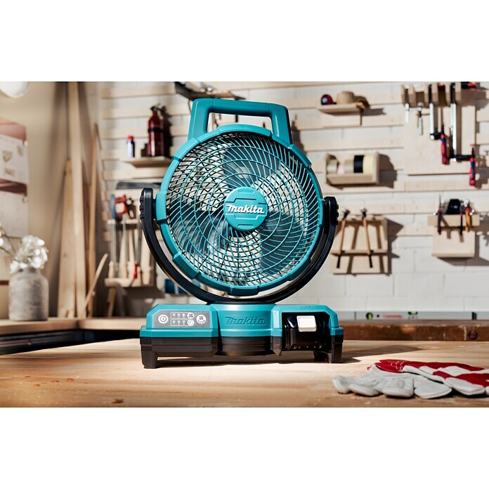 Makita LXT 18V Ventilador de batería DCF203Z (18 V, 110 V - 240 V, Sin batería, Volumen de aire: 8,2 m³/min) | BAUHAUS