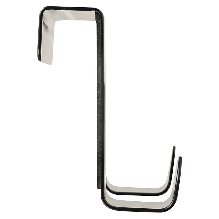 Walteco Türhaken - L x B x H: 68 x 47 x 65 mm, 2 Stk. - Nahaufnahme eines Türhakens aus Metall mit schlichtem Design, ideal für zusätzliche Aufbewahrungslösungen im Haus.