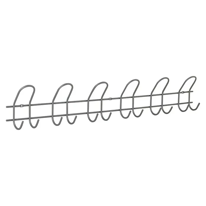 Walteco Hakenleiste - L x B x H: 795 x 70 x 142 mm, Anzahl Haken: 6 Stk., Metall - Metall-Fahrradständer zur sicheren Aufbewahrung von Fahrrädern. Das robuste Design bietet zuverlässigen Halt für verschiedene Fahrradtypen.