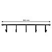 Walteco Hakenleiste (L x B x H: 350 x 35 x 60 mm, Anzahl Haken: 5 Stk., Schwarz) | BAUHAUS