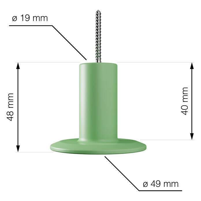 Walteco Garderobenhaken (Gesamtumfang: 4 -tlg., Mehrfarbig (Grau, Grün, Weiß, Orange)) | BAUHAUS