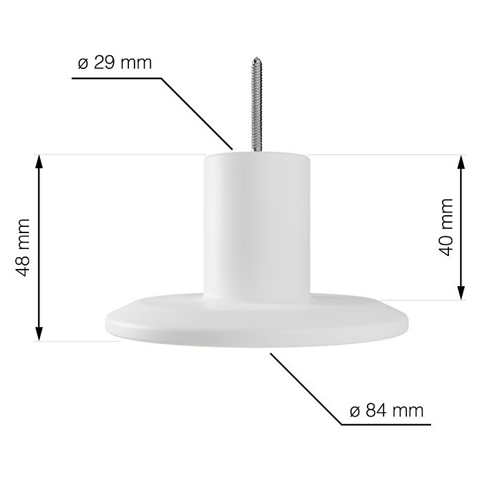 Walteco Garderobenhaken (Gesamtumfang: 4 -tlg., Mehrfarbig (Grau, Grün, Weiß, Orange)) | BAUHAUS
