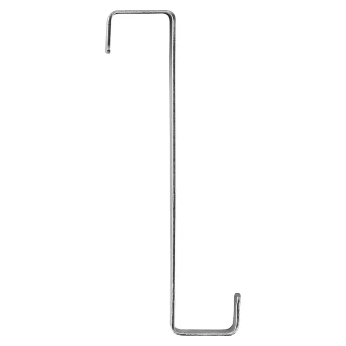 Walteco Türhaken - L x B x H: 40 x 18 x 100 mm, Edelstahl, 1 Stk. - Produktfoto eines Metall-S-Haken, ideal zur Aufbewahrung und Organisation. Der robuste Haken bietet vielseitige Einsatzmöglichkeiten im Haushalt.