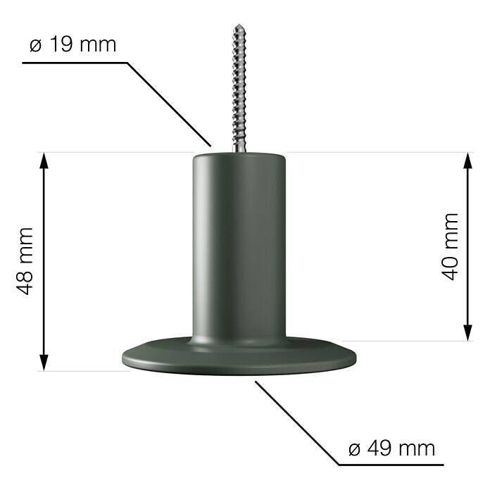 Walteco Garderobenhaken (Gesamtumfang: 4 -tlg., Mehrfarbig (Grau, Grün, Weiß, Orange)) | BAUHAUS