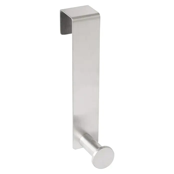 Walteco Türhaken - L x B x H: 25 x 60 x 122 mm, Edelstahl, Anzahl Haken: 1 Stk. - Moderner Türhaken aus Edelstahl mit abgerundetem Design für eine stilvolle und praktische Aufbewahrungslösung im ganzen Haus.