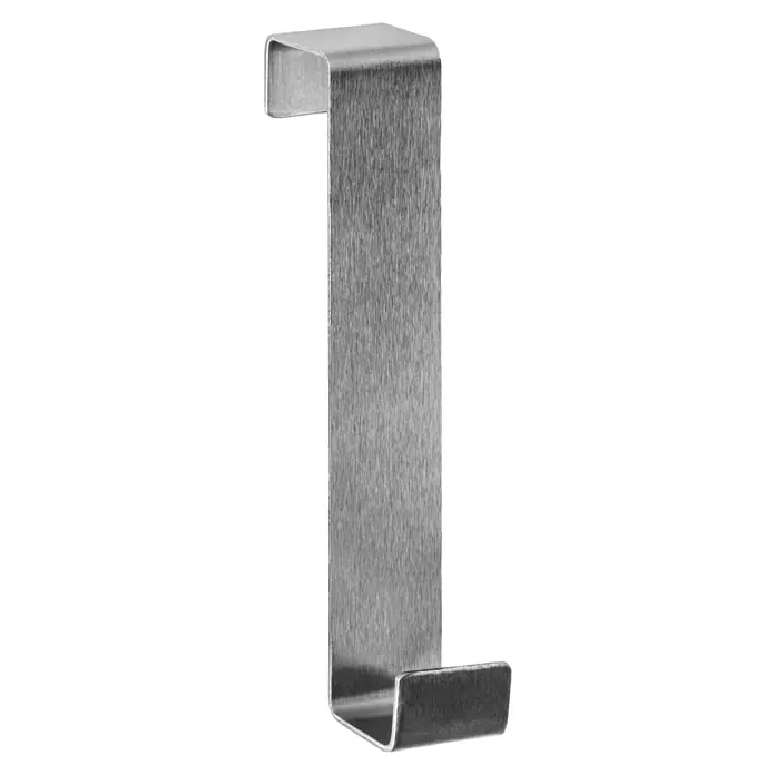 Walteco Türhaken - L x B x H: 40 x 18 x 100 mm, Edelstahl, 1 Stk. - Metallischer Türhänger mit gebürsteter Oberfläche. Praktisch zum Aufhängen von Jacken oder Handtüchern.