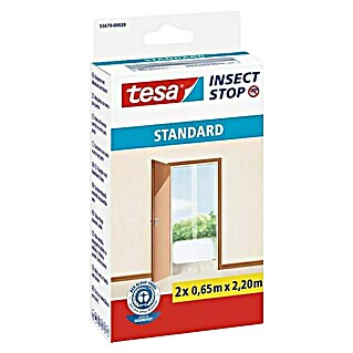 Tesa Insect Stop Zaštitna mreža od insekata za vrata Standard (D x Š: 2,2 x 0,65 m, Bijele boje, Pričvršćivanje čičkom)