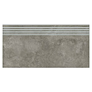 Queens Stufen- & Abdeckplatte (29,8 x 59,8 cm, Grau, Matt)