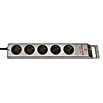 Brennenstuhl Super-Solid Steckdosenleiste (Anzahl Steckdosen Schuko: 5, Silber, 2,5 m, 3.500 W)