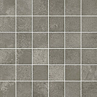 Queens Mosaikfliese 5 x 5 (29,8 x 29,8 cm, Grau, Matt)