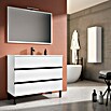 Mueble de lavabo Aisling (L x An x Al: 45 x 100 x 83,5 cm, Blanco/Negro) | BAUHAUS