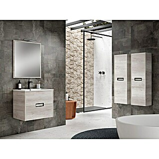 Mueble de lavabo Montana (45 x 60 x 50 cm, Blanco polar/Negro)