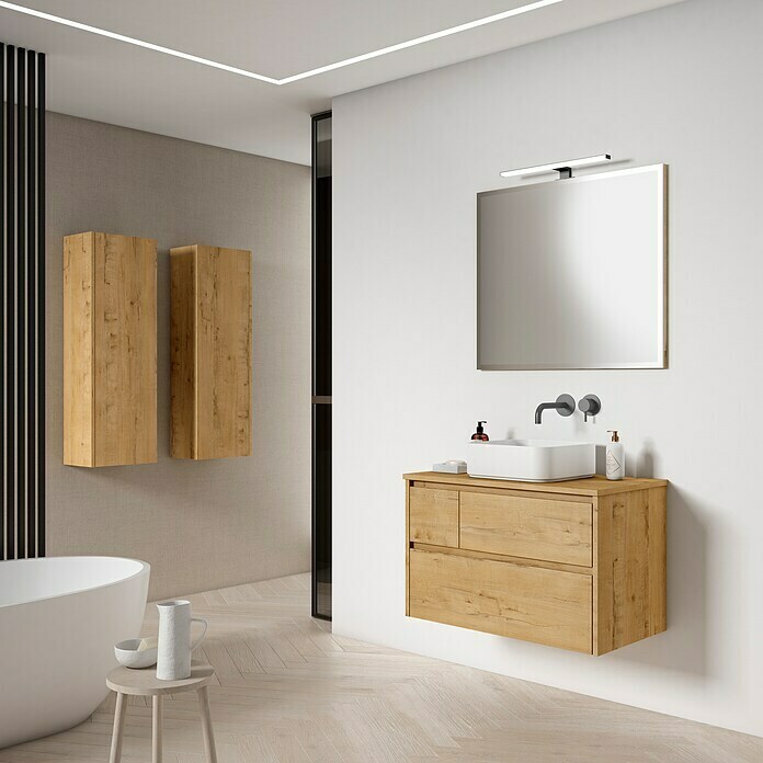 Mueble de lavabo Emma (L x An x Al: 45 x 80 x 50 cm, Nogal) | BAUHAUS