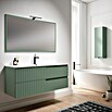Mueble de lavabo Claire (L x An x Al: 45 x 120 x 50 cm, Verde Olivo, 1 seno, salida central, Número de cajones: 2 ud.) | BAUHAUS