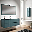 Mueble de lavabo Claire (L x An x Al: 45 x 120 x 50 cm, Azul, 1 seno, salida central, Número de cajones: 2 ud.) | BAUHAUS