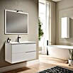 Mueble de lavabo Claire (L x An x Al: 45 x 100 x 50 cm, Blanco, 1 seno, salida central, Número de cajones: 2 ud.) | BAUHAUS