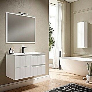 Mueble de lavabo Claire (L x An x Al: 45 x 60 x 50 cm, Blanco, Mate)