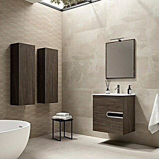 Mueble de lavabo Ciara (L x An x Al: 45 x 60 x 64 cm, Storm, Efecto madera)