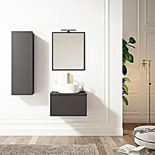 Mueble de lavabo Daire (L x An x Al: 45 x 60 x 35 cm, Negro, Mate)