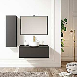 Mueble de lavabo Daire (L x An x Al: 45 x 80 x 35 cm, Negro, Mate)