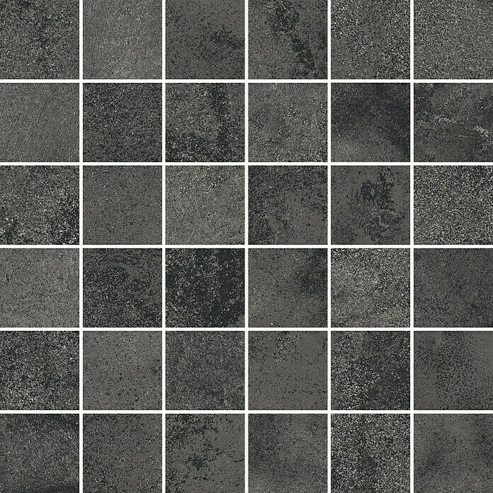 Queens Mosaikfliese 5 x 5 (29,8 x 29,8 cm, Graphit, Matt) | BAUHAUS