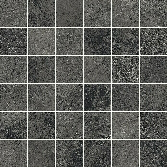 Queens Mosaikfliese 5 x 5 (29,8 x 29,8 cm, Graphit, Matt) | BAUHAUS