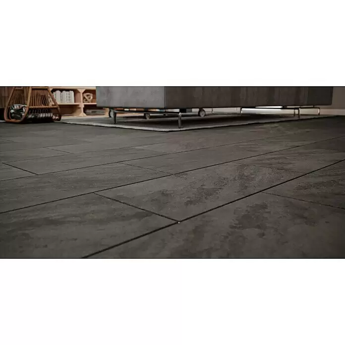 Feinsteinzeugfliese Manhattan Dark - 30 x 60 cm, Anthrazit, Matt - Stimmungsaufnahme