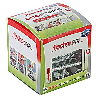 Fischer Dübel- & Schraubenbox Duopower (Durchmesser Dübel: 10 mm, Länge Dübel: 50 mm, Sechskantschraube, 25 Stk.)