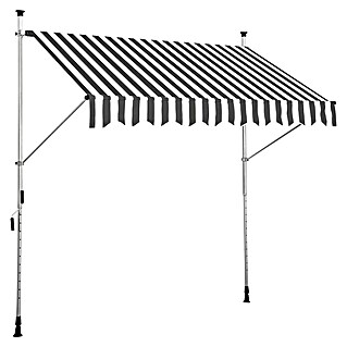 Sunfun Tenda s nosačem (Sivo-bijele boje, Širina: 3 m, Izvlačenje: 1,3 m)