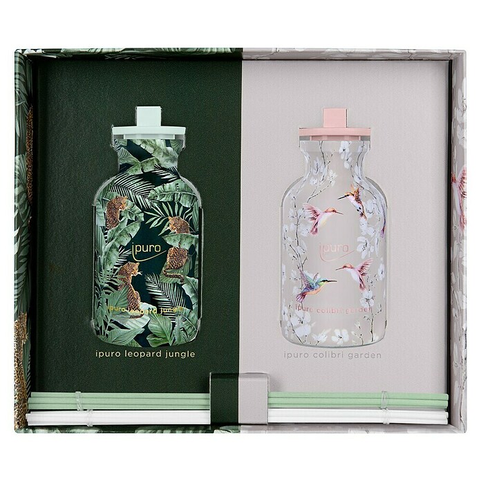 Ipuro Coffret cadeau parfum d'ambiance Leopard jungle et colibri