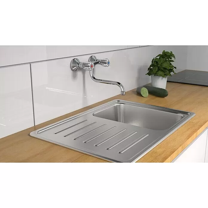 Mixomat Brillant Wand-Zweigriffarmatur - Chrom - Stimmungsaufnahme