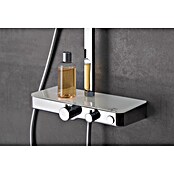 Camargue Überkopfbrausen-Set Grande Vita (Mit Thermostatarmatur, Höhenverstellbar: 80 - 120 cm, Chrom/Weiß)