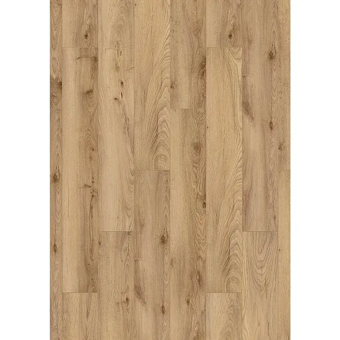 LOGOCLIC Designboden Element Flex - Eiche Amara, Landhausdiele, 1.288 x 239 x 7 mm - Helles Laminat mit Holzmuster, perfekt für jeden Raum. Die realistische Holzoptik sorgt für eine warme und einladende Atmosphäre.
