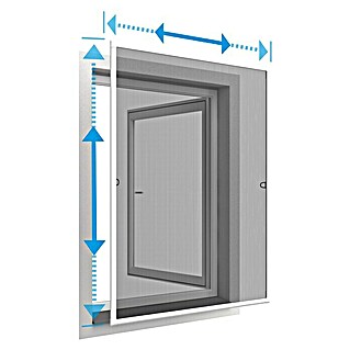 Easy Life Insektenschutz-Fensterrahmen WhiteLINE PLUS Insektenschutz-Teleskopfenster (Farbe Rahmen: Weiß, Verstellbarkeit: 57 x 67 cm bis 97 x 117 cm)