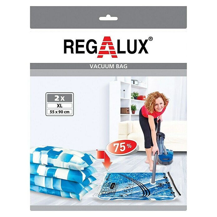 Regalux Set vacuümzakken XL (2 stk., l x b: 90 x 55 cm, Transparant)