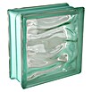Fuchs Design Bloque de vidrio BM Reflex (Caribe, Aqua, 19 x 19 x 8 cm)