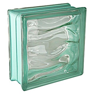 Fuchs Design Bloque de vidrio BM Reflex (Caribe, Aqua, 19 x 19 x 8 cm)